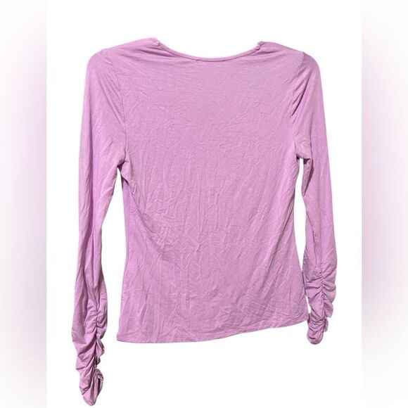 INC International Concepts Women's Lavender Ruched Blouse - Picture 10 of 13